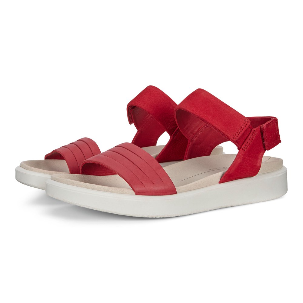 Sandalias Mujer - ECCO Flowt Flat - Rojos - YIR296548